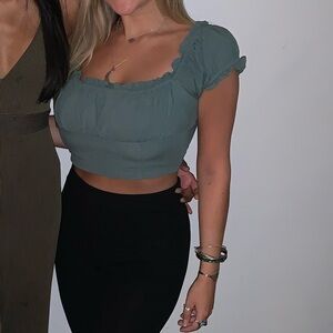 Urban Outfitters green crop top